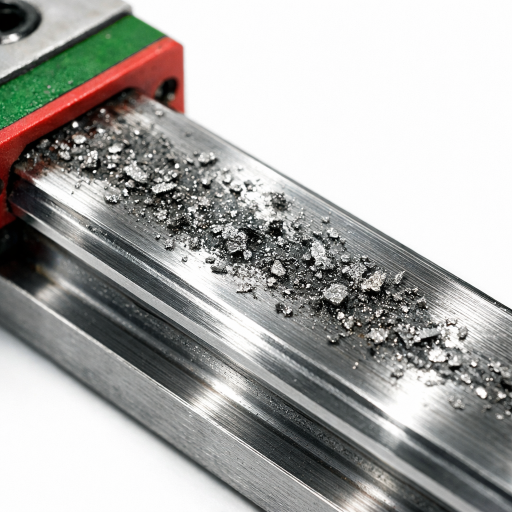 直线导轨上的剥落损伤