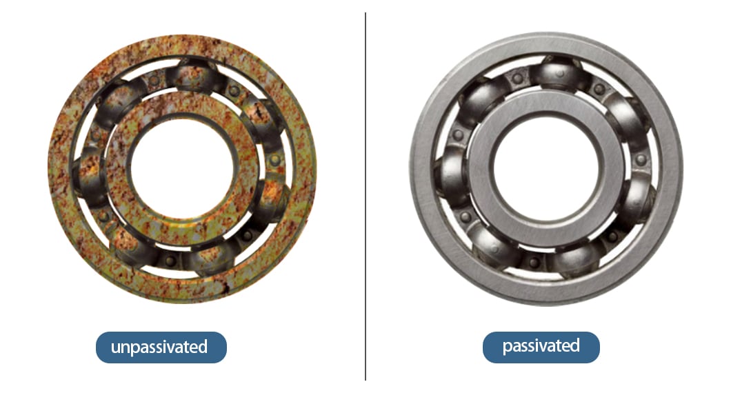 unpassivated & passivated stainless steel bearings