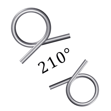 210° Degree Torsion Springs
