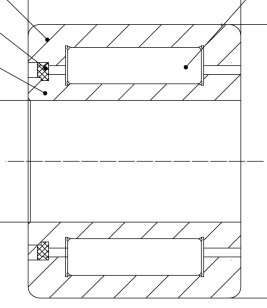 Design drawings of the solution of needle roller bearings