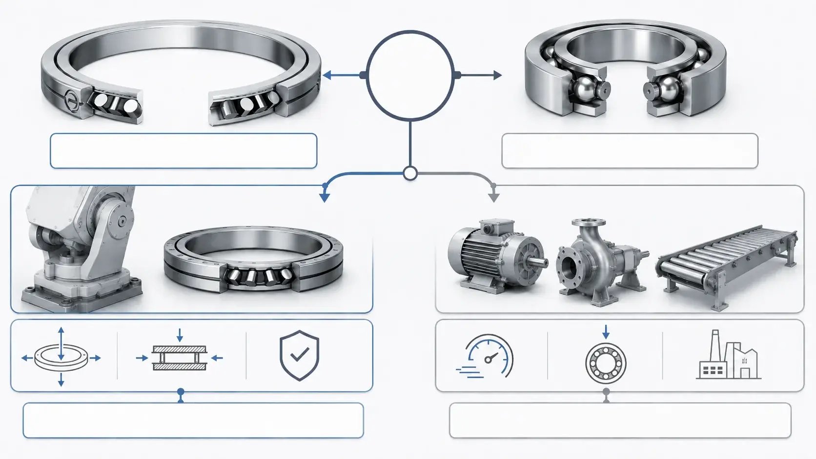 If the main challenge is compact combined-load support and rigidity, crossed roller bearings deserve review. If the main challenge is high-speed radial rotation in a standard machine, ball bearings may remain the cleaner option.