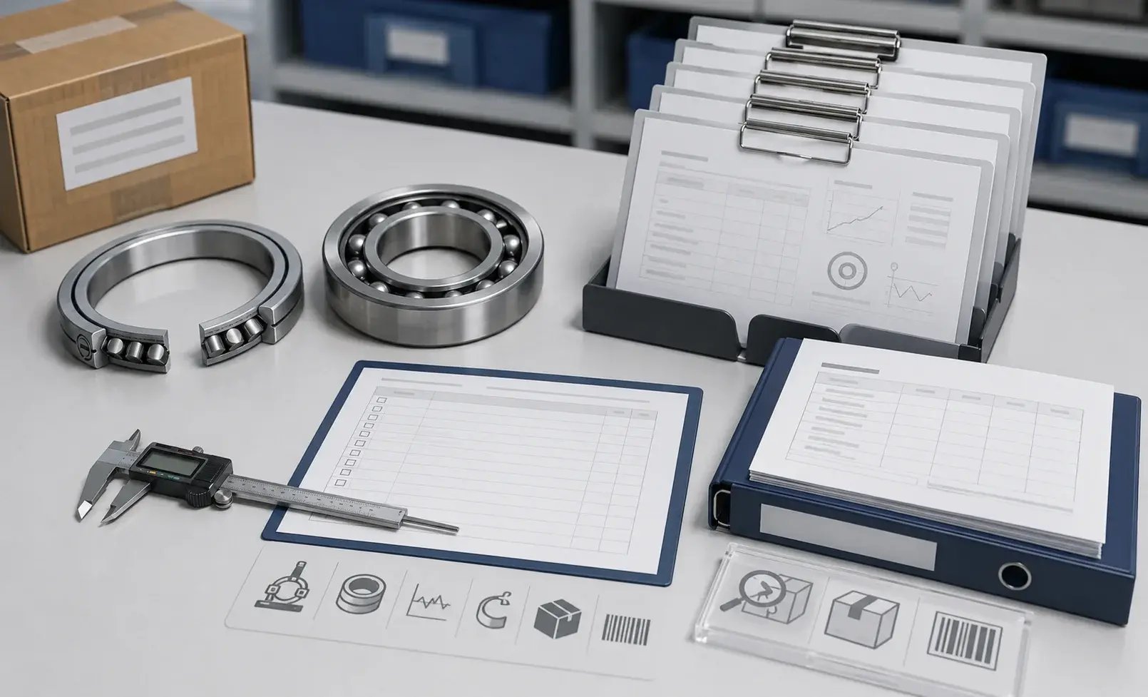 Buyers should define inspection reports, material certificates, preload or clearance records, runout records, torque checks, packaging records, and traceability requirements before order confirmation.