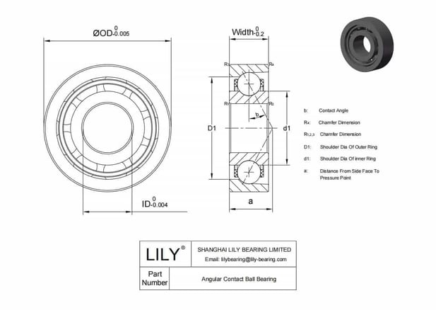 Angular Contact Ball Bearing Structure