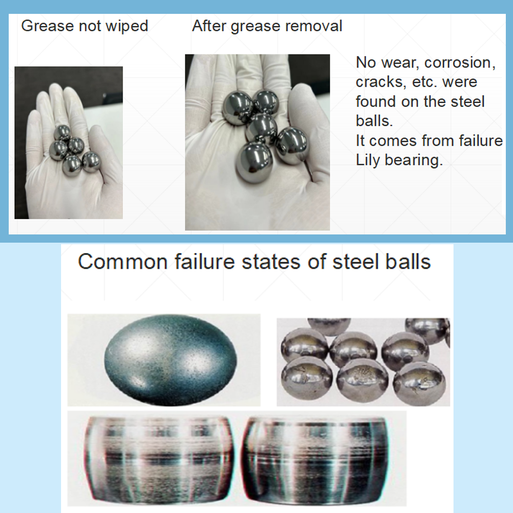 Balls of a failure (Lily bearing)