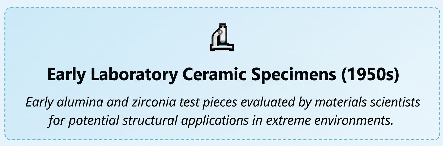 Early Laboratory Ceramic Speciments