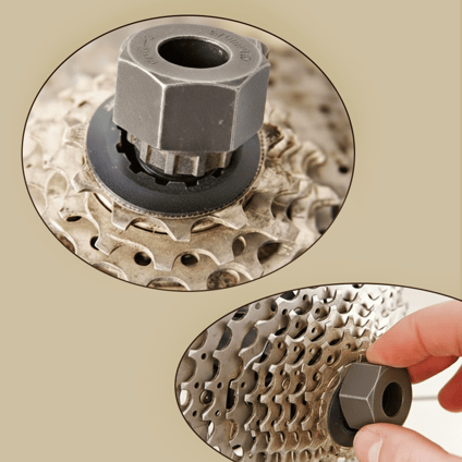 Insert the cassette lockring tool