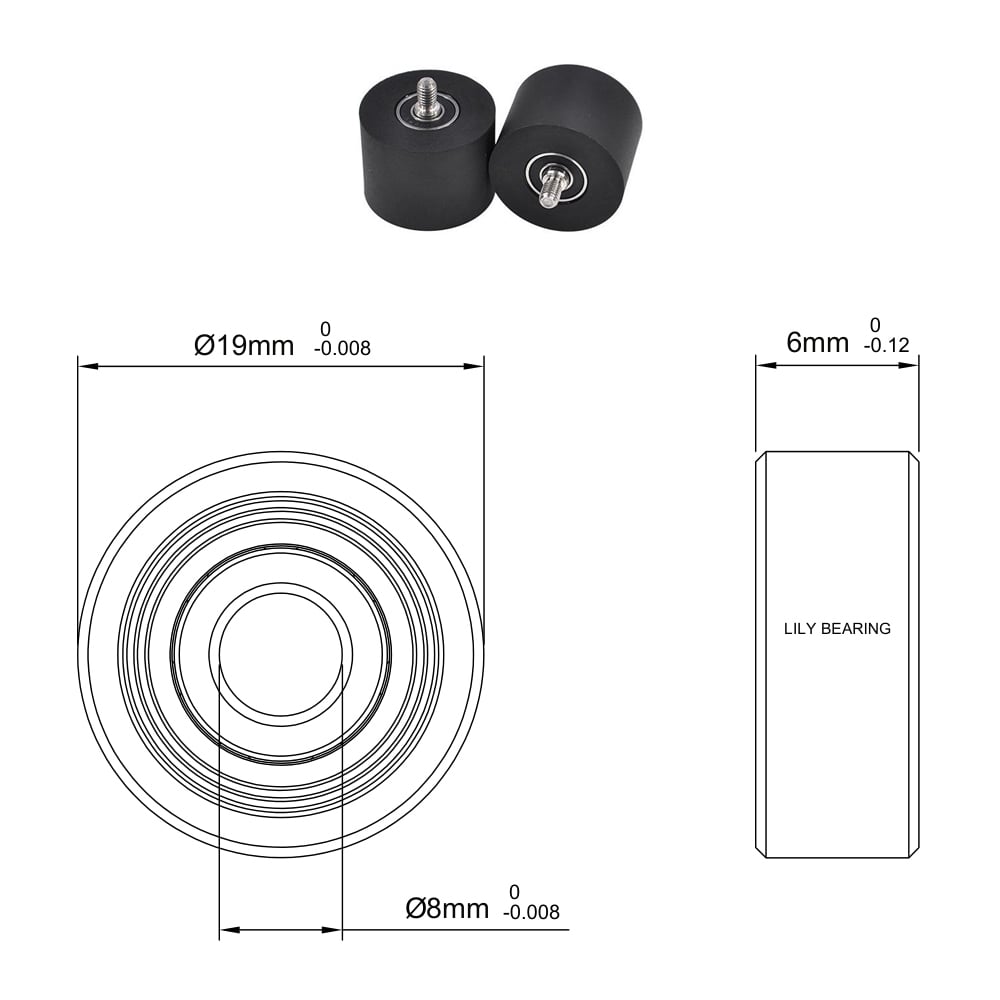 Outsourcing Polyurethane Coated Bearing With Screw
