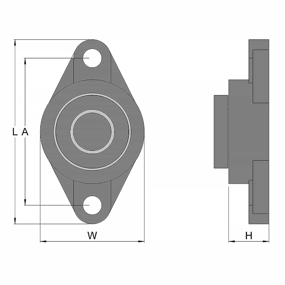 Overall Height Above Mounting Surface - Dimension H