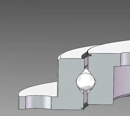 RK series slewing ring bearing cross-section diagram