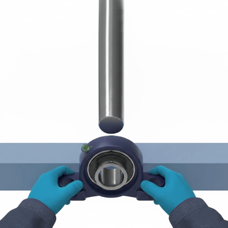 Slide the bearing unit onto the shaft-2
