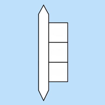 Cross-section diagram of Type B Sprockets