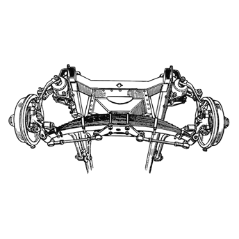 leaf spring suspension system automotive rear axle application