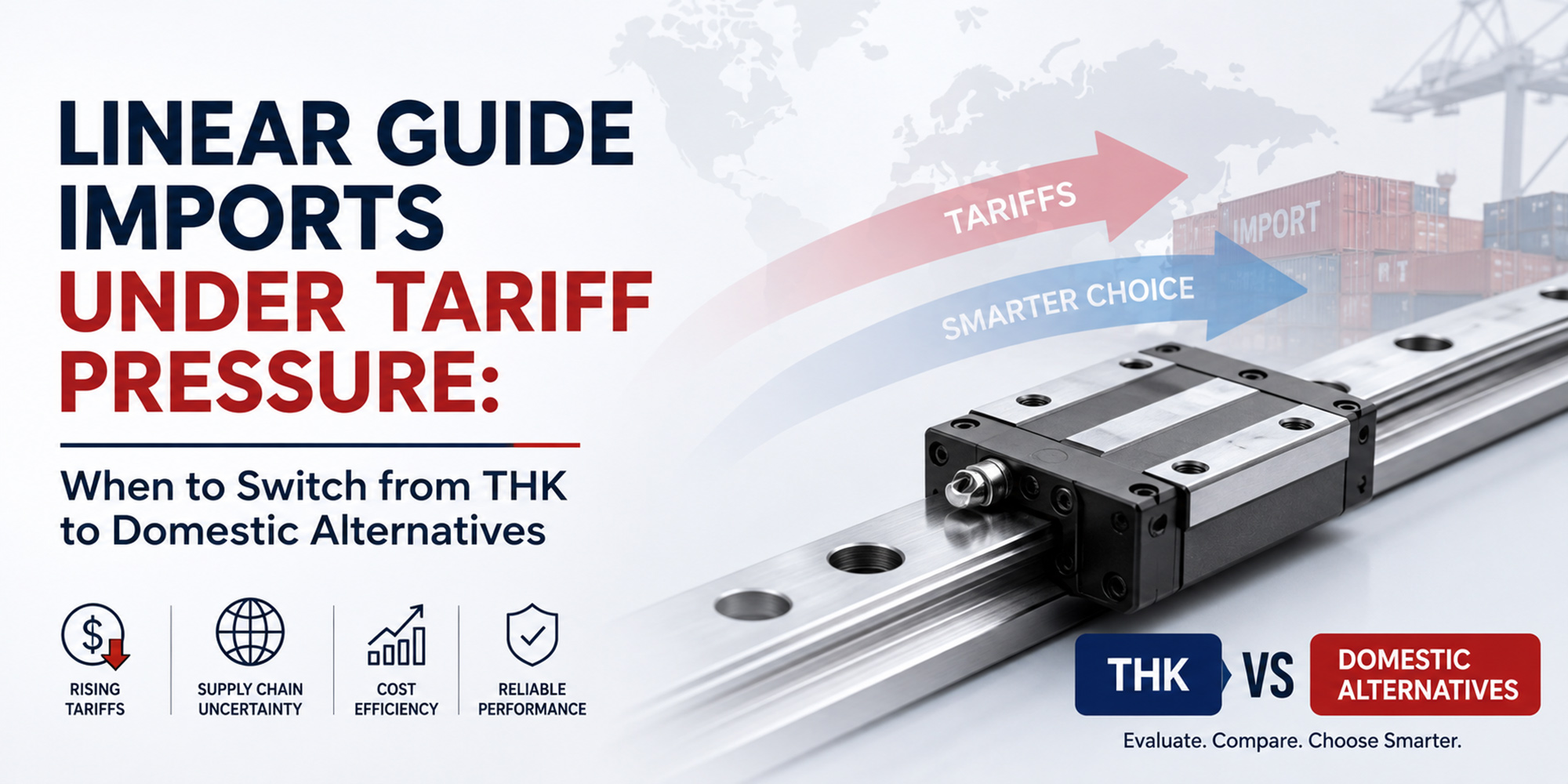 Linear Guide Imports Under Tariff Pressure: When to Switch from THK to Domestic Alternatives