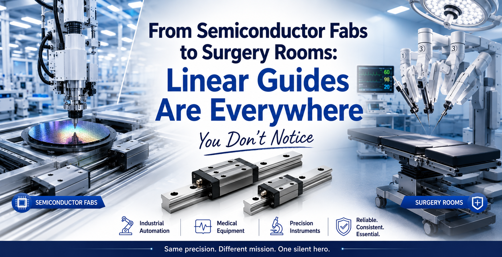 From Semiconductor Fabs to Surgery Rooms: Linear Guides Are Everywhere You Don't Notice