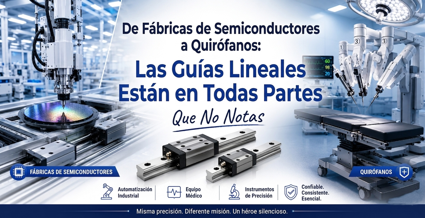 Desde las fábricas de semiconductores hasta los quirófanos: las guías lineales están por todas partes, aunque no te des cuenta