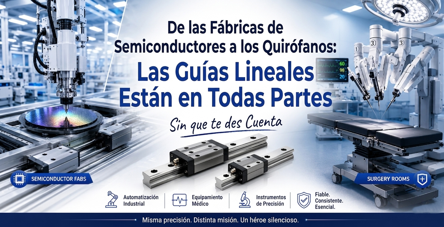 Desde las fábricas de semiconductores hasta los quirófanos: las guías lineales están por todas partes, aunque no te des cuenta
