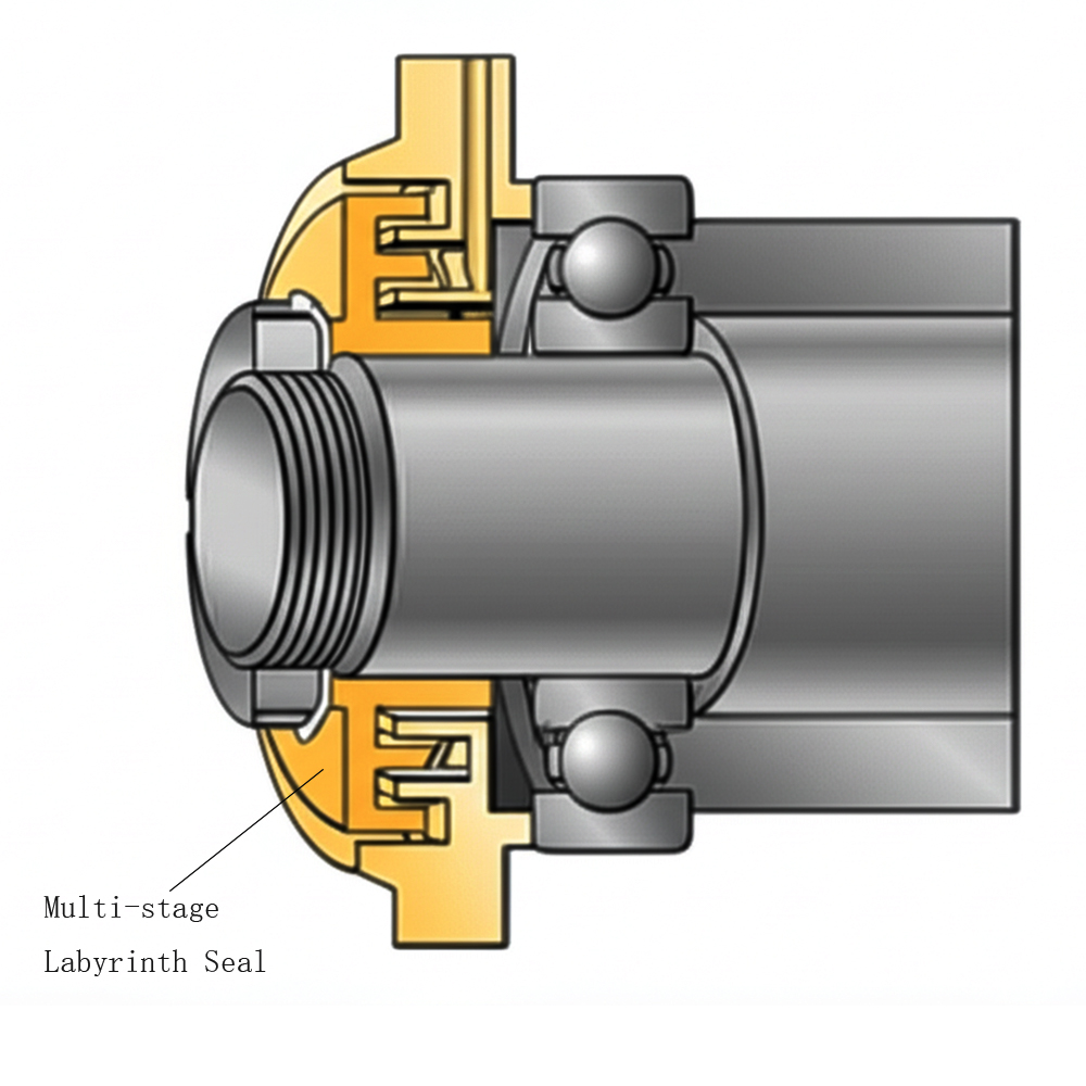 Labyrinth seal pillow block bearing