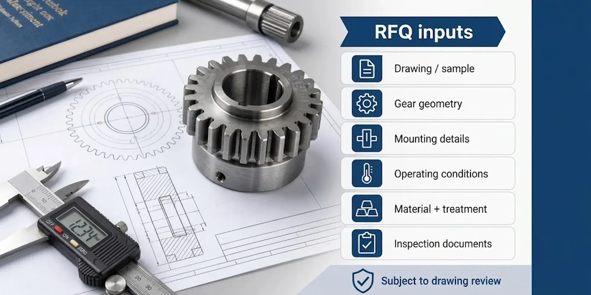 Custom Gear Manufacturer for OEM Buyers: RFQ, Design Review, and Quality Checklist